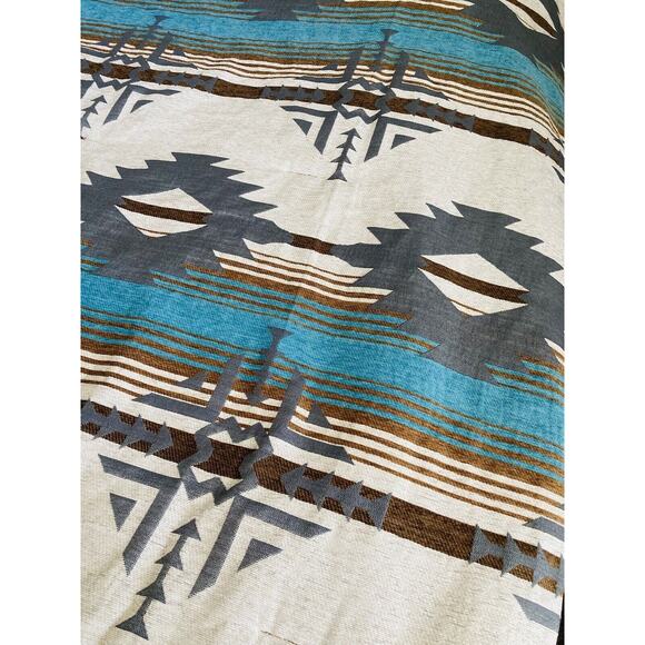 Carstens Comforter Bedding Lodge Double Twin Southwest Aztec Rustic Badlands Blu - Picture 4 of 10